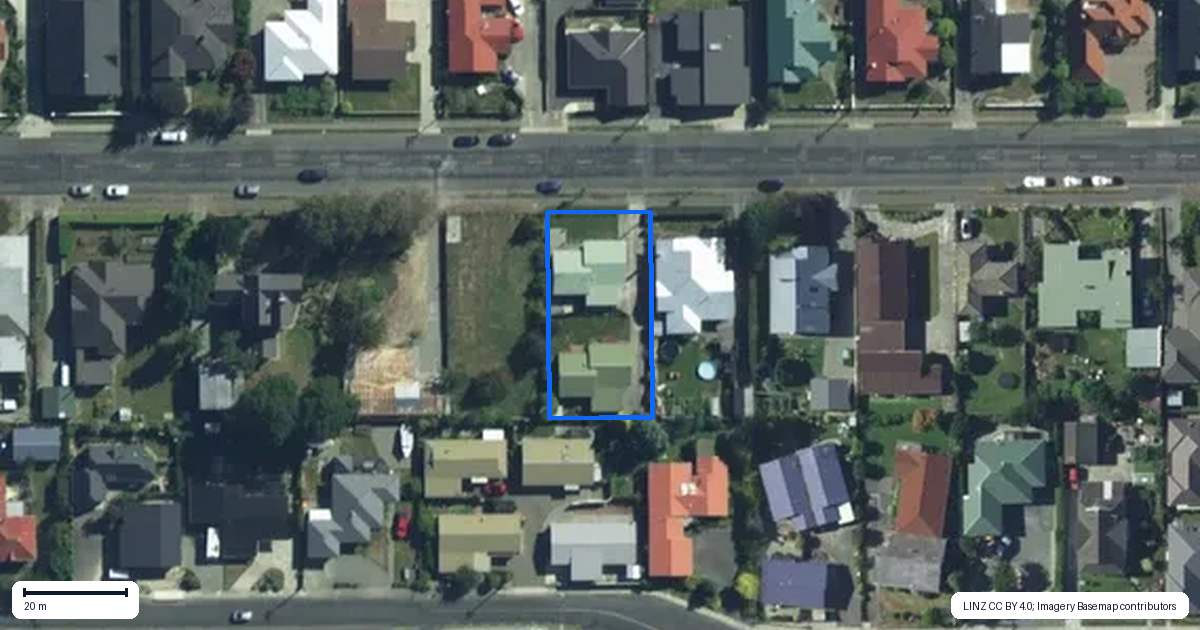 Property context map for 18A Albany Street, Gore