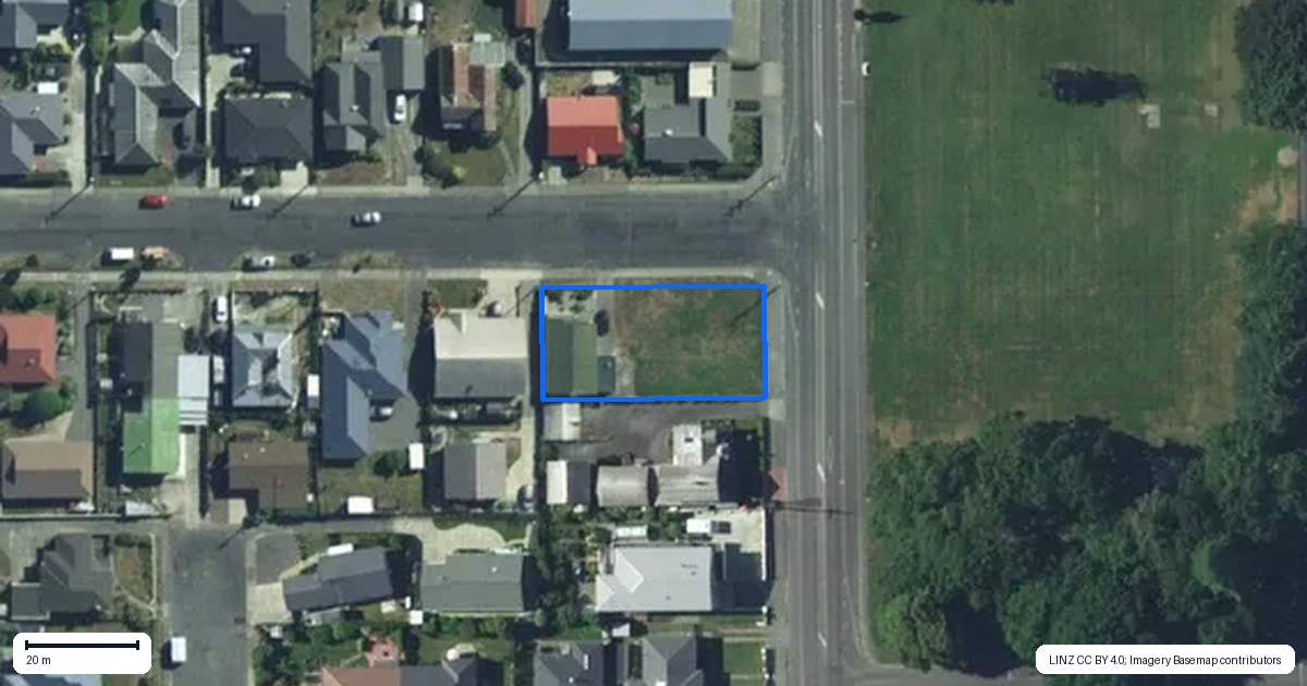 Property context map for 2 Onslow Street, Gore