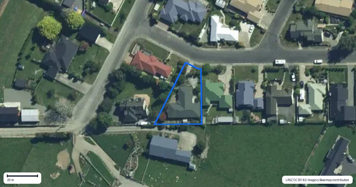 Property context map for 92 Koa Street, Gore