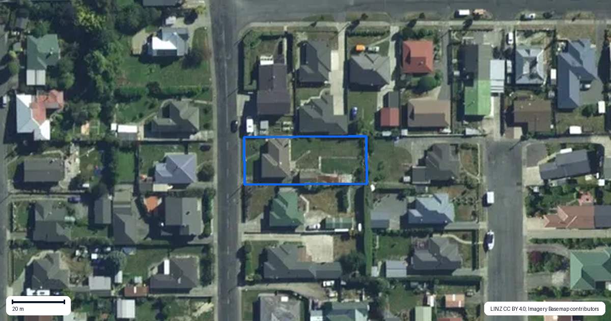 Property context map for 7 Johnston Street, Gore