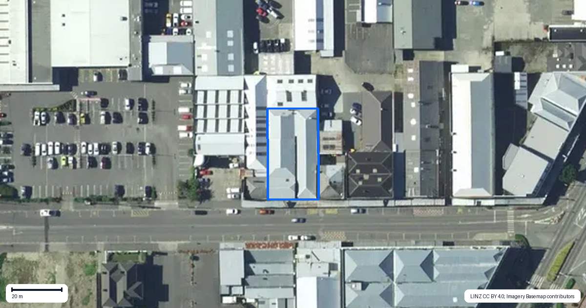 Property context map for 18 Irk Street, Gore