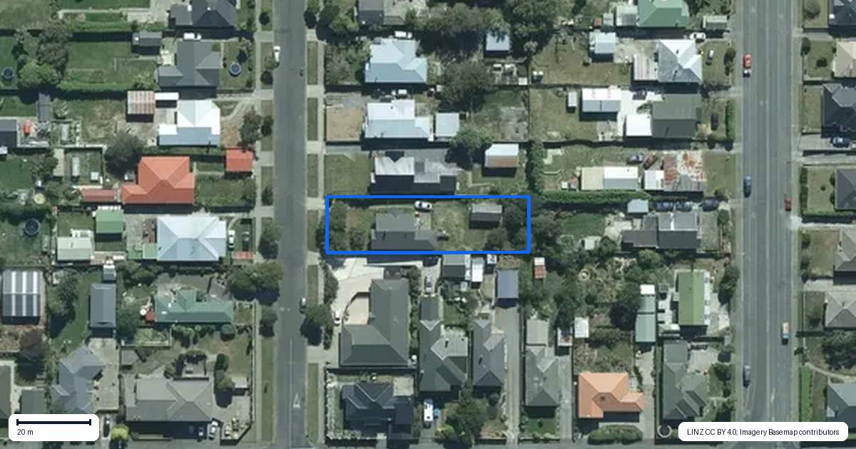 Property context map for 184 Venus Street, Strathern, Invercargill