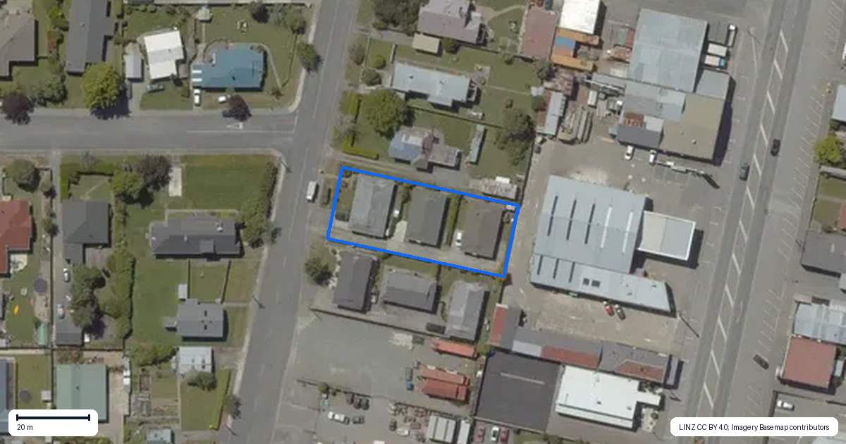 Property context map for 223C Park Street, Winton