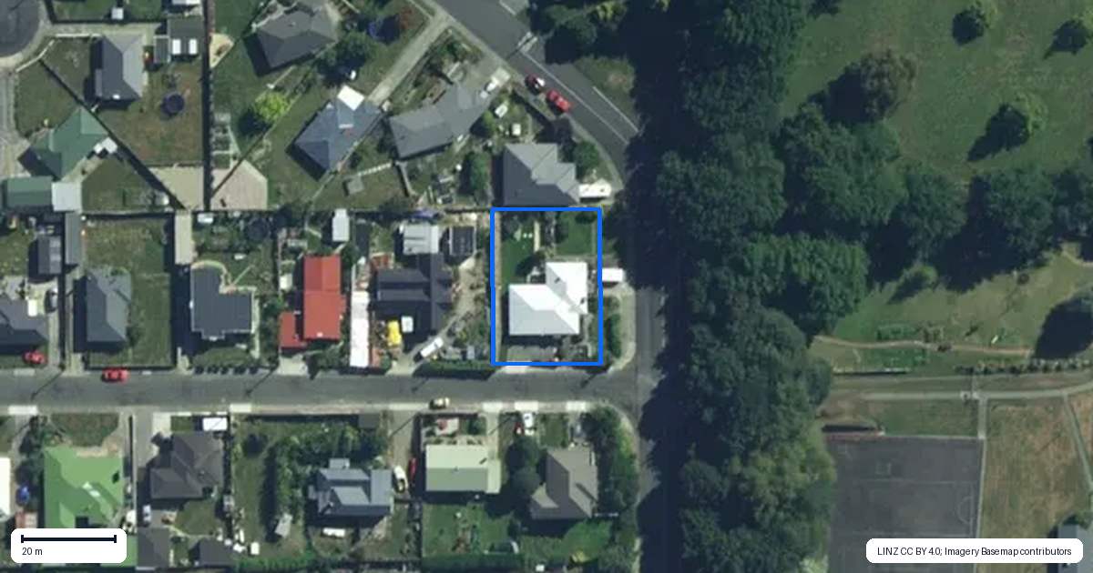 Property context map for 22 Thistle Street, Gore