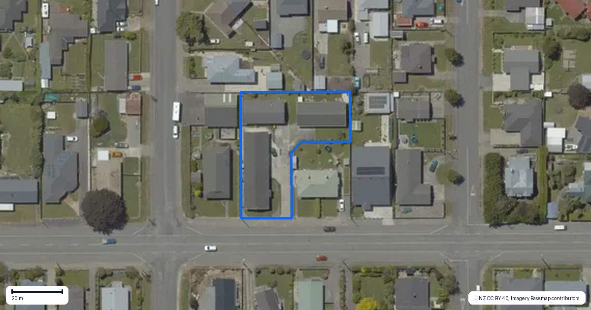 Property context map for 36A Meldrum Street, Winton