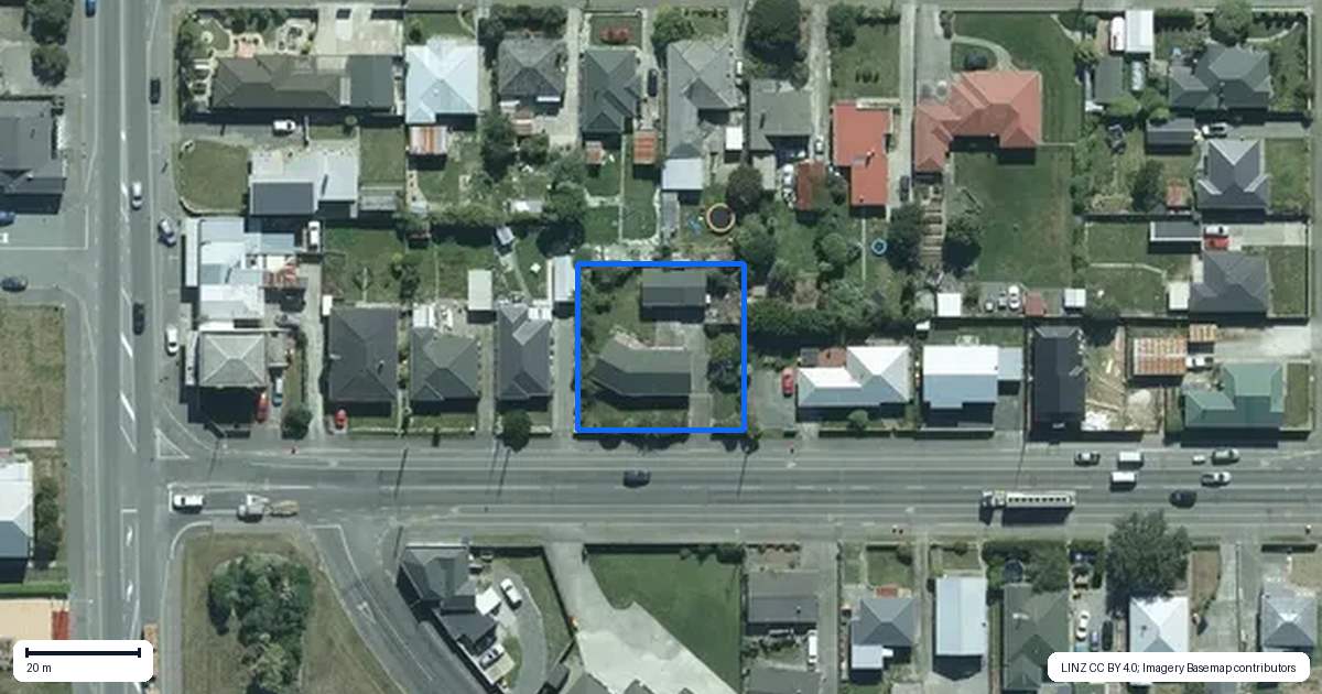 Property context map for 16 Tramway Road, Strathern, Invercargill