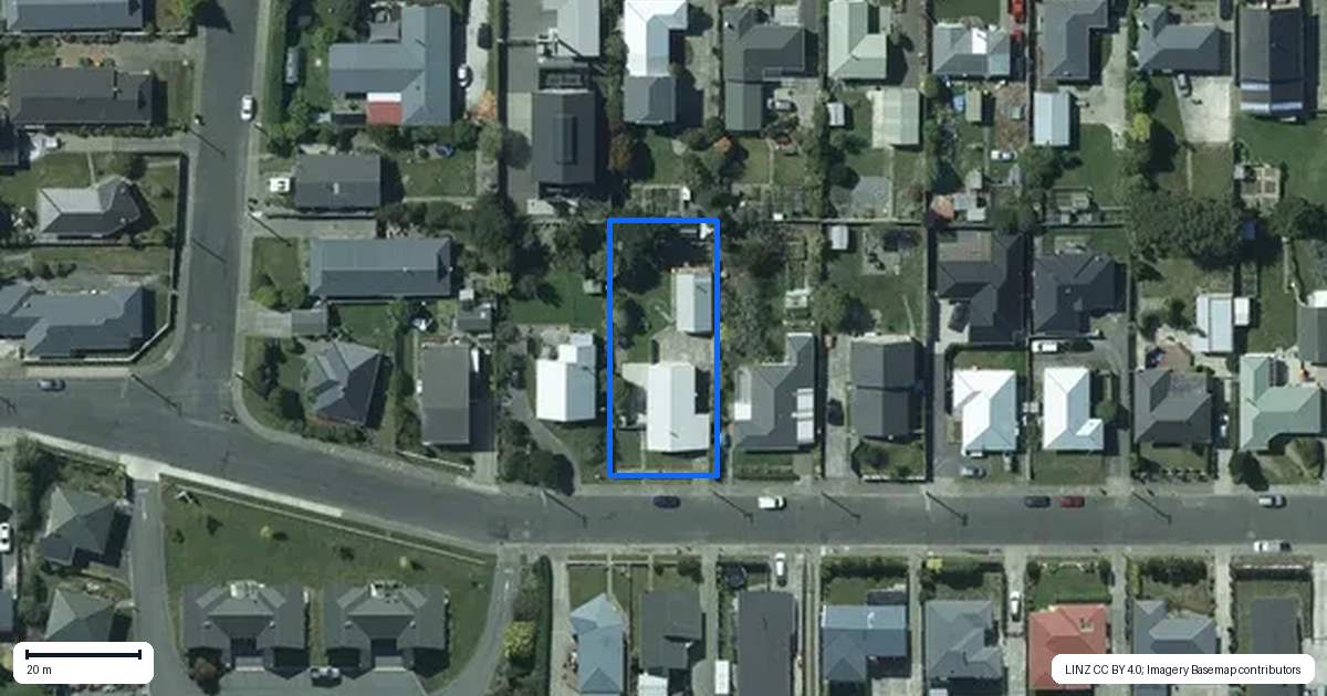 Property context map for 16 Cargill Street, Waikiwi, Invercargill