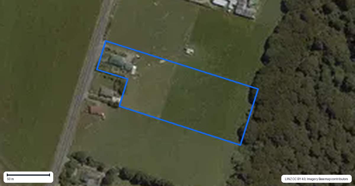 Property context map for 72 Clifden Highway, Tuatapere