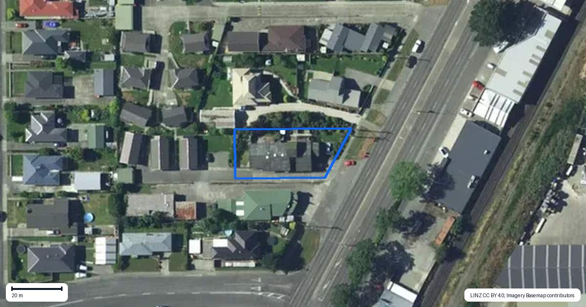 Property context map for 226A Main Street, Gore