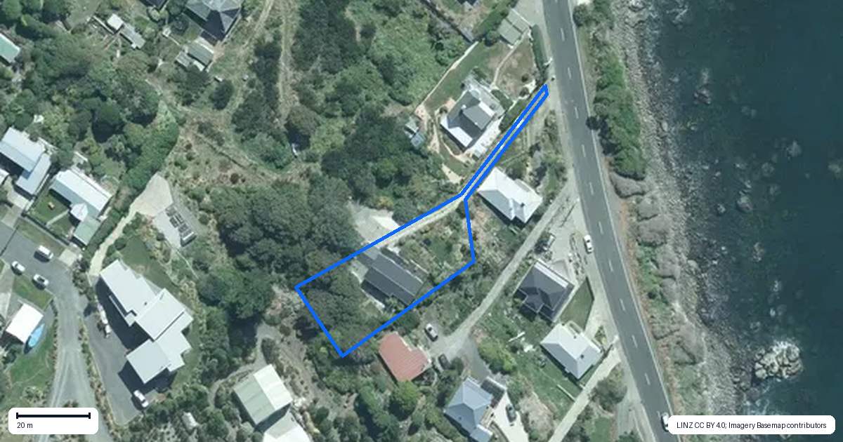 Property context map for 86 Marine Parade, Bluff