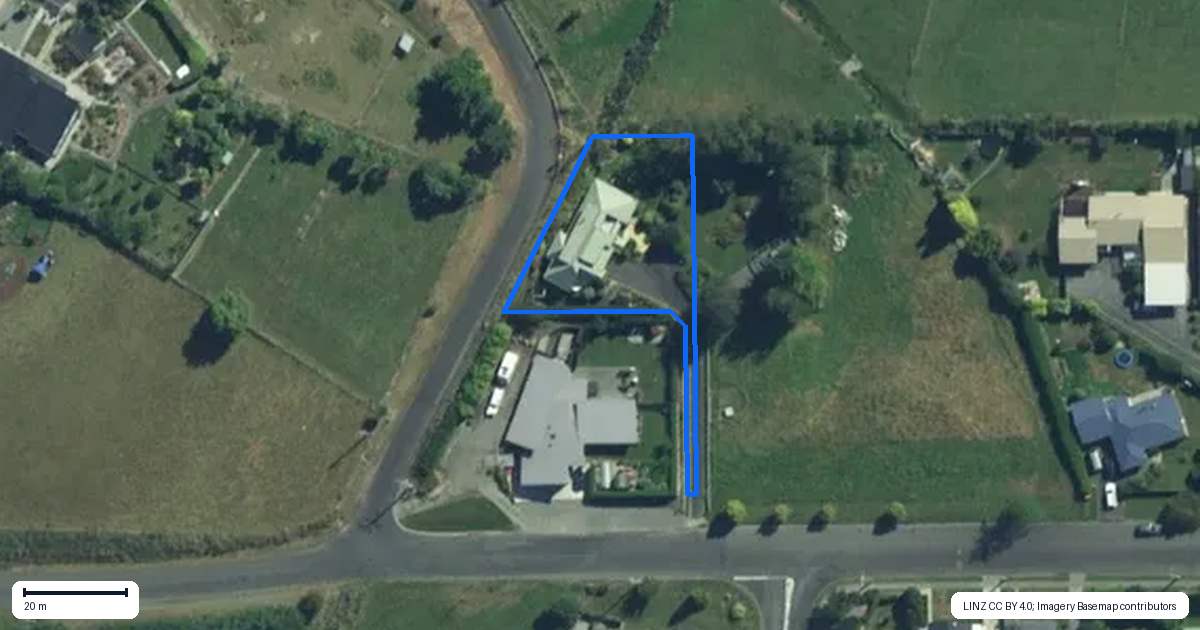 Property context map for 123 Coutts Road, Gore