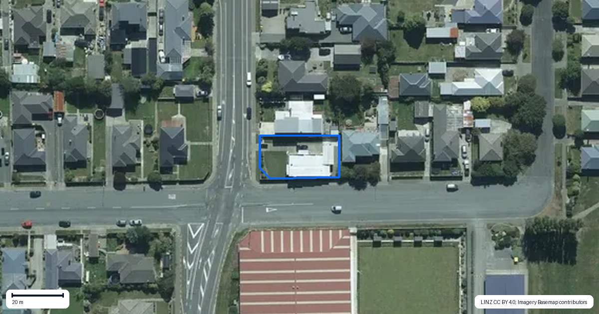 Property context map for 45 Exmouth Street, Waverley, Invercargill