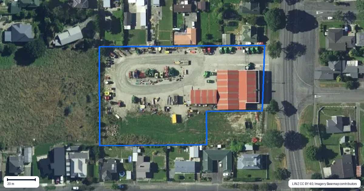 Property context map for 63 Hokonui Drive, Gore