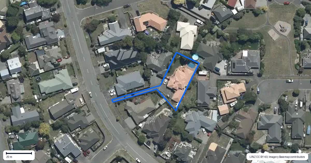 Property context map for 39 Broadhaven Avenue, Parklands, Christchurch