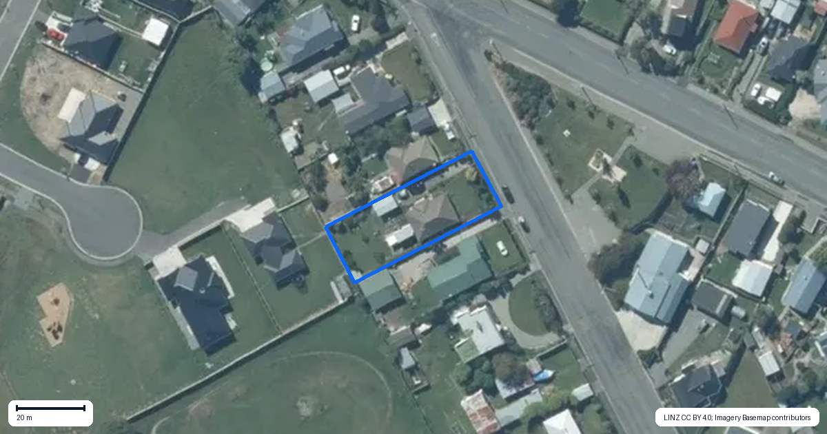 Property context map for 13 Browns Road, Dunsandel