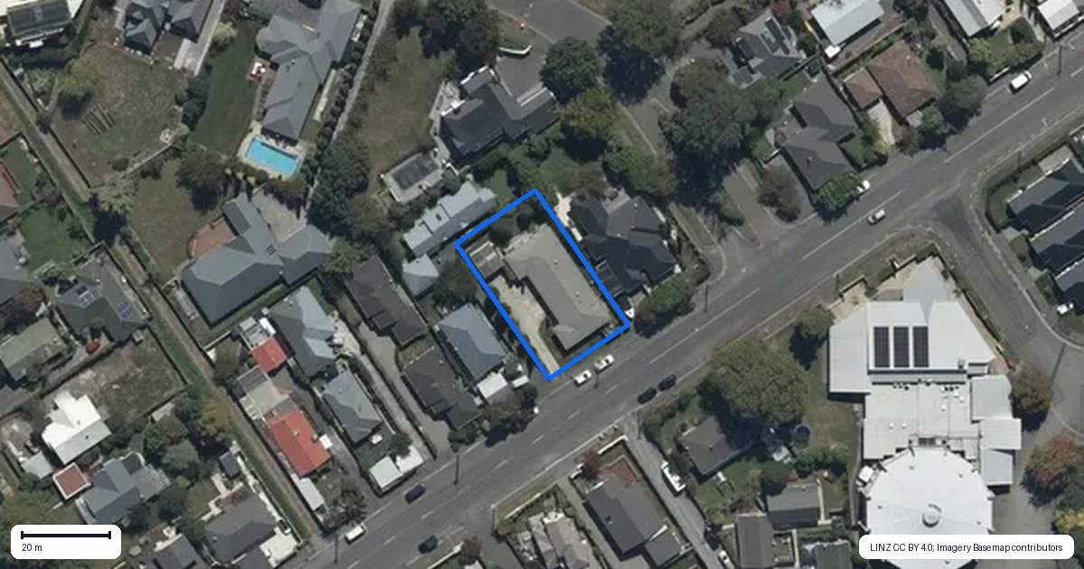 Property context map for 1/57 McFaddens Road, St Albans, Christchurch