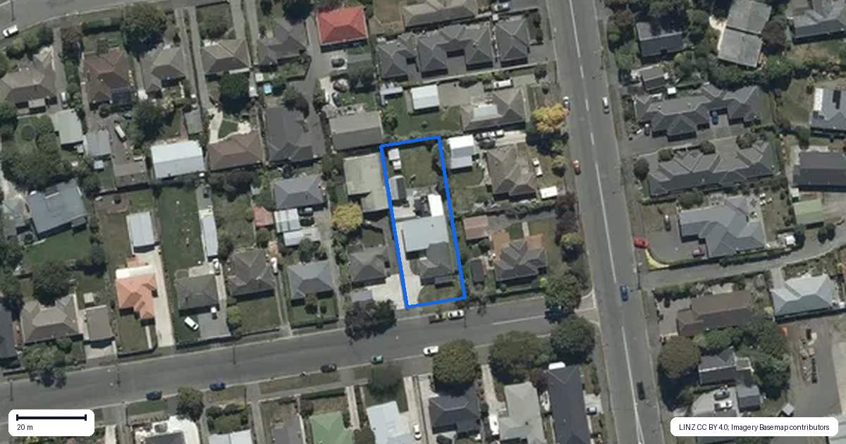 Property context map for 69 Coopers Road, Dallington, Christchurch