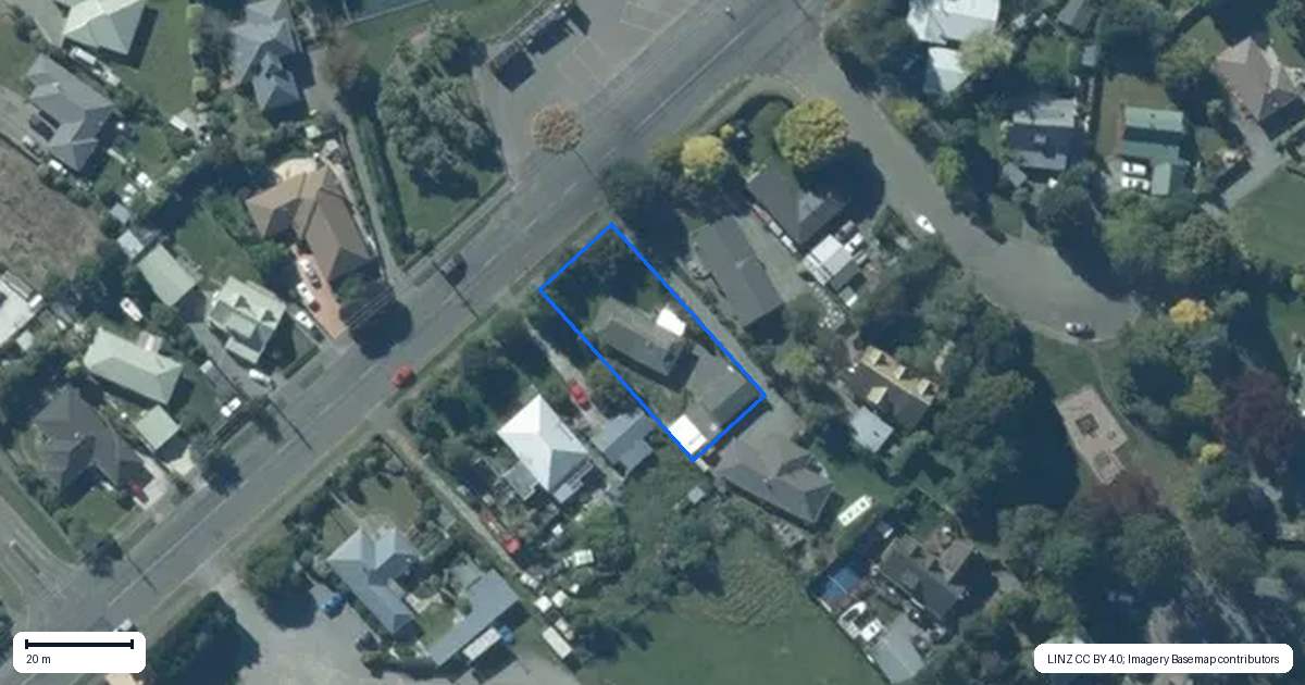 Property context map for 20 McLaughlins Road, Darfield