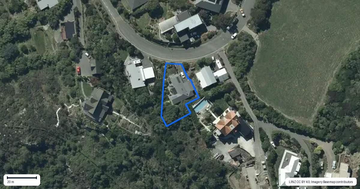 Property context map for 190 Cannon Hill Crescent, Mount Pleasant, Christchurch