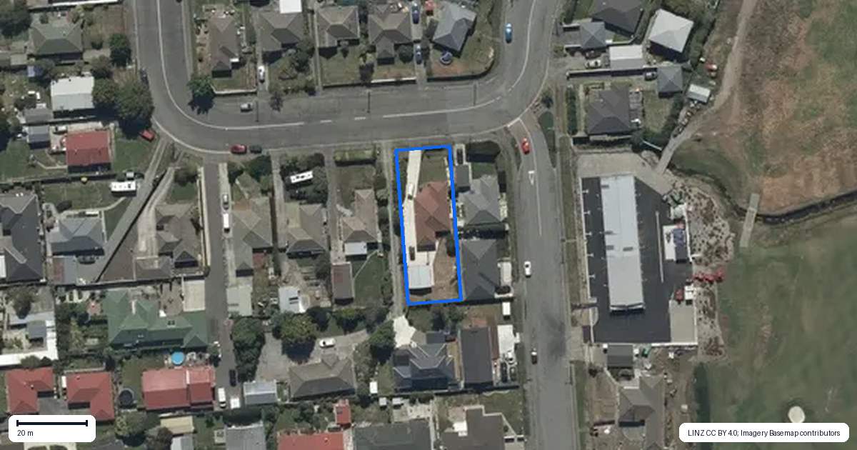 Property context map for 38 Joy Street, Shirley, Christchurch