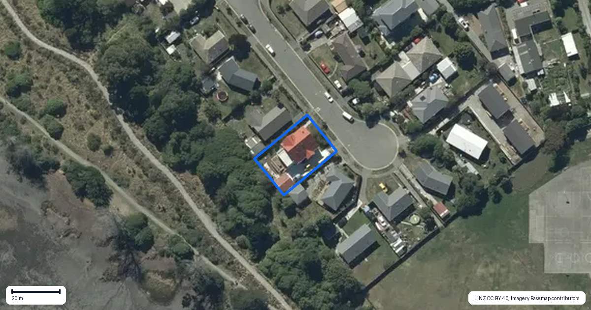 Property context map for 7 Seafield Place, South New Brighton, Christchurch