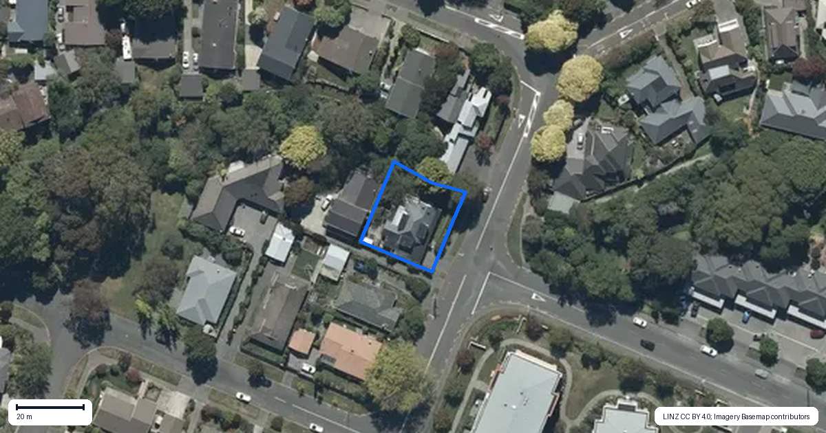 Property context map for 83 Brodie Street, Ilam, Christchurch
