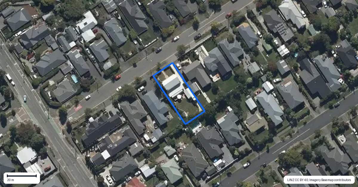 Property context map for 158 Weston Road, St Albans, Christchurch
