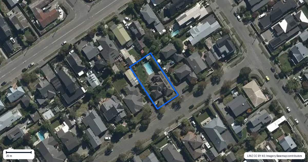 Property context map for 25 Peel Street, Strowan, Christchurch