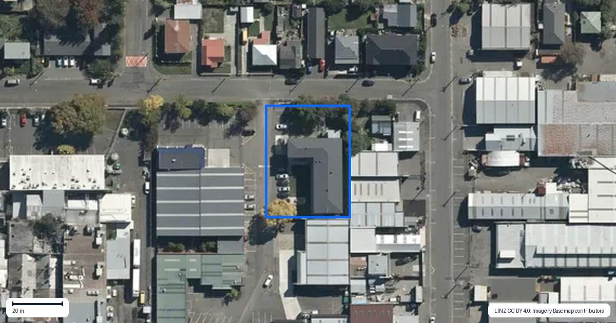 Property context map for 62 Essex Street, Phillipstown, Christchurch