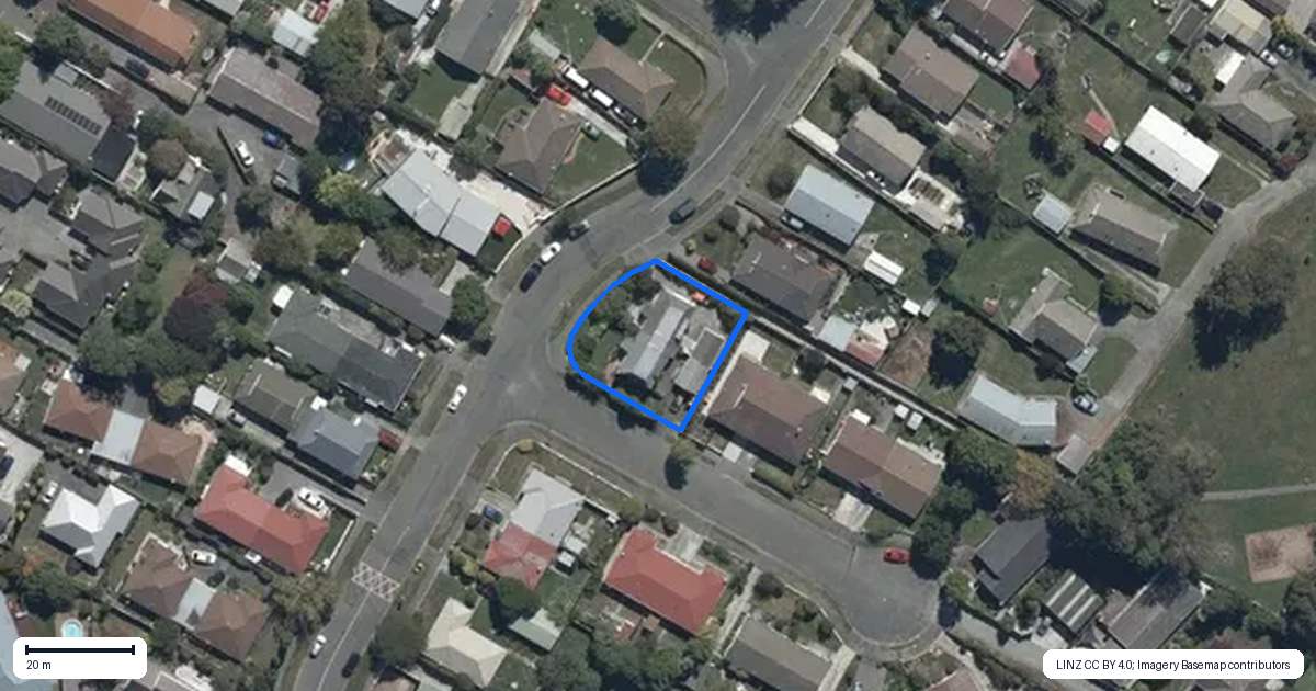 Property context map for 1 Quinton Place, Bishopdale, Christchurch