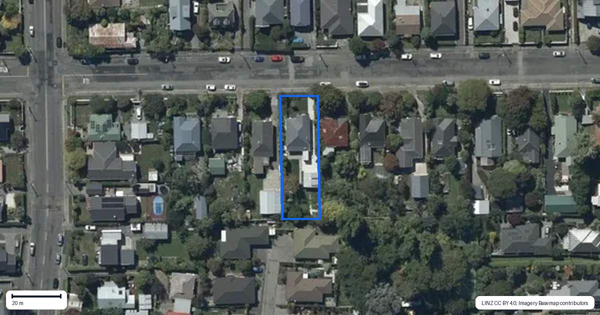 Property context map for 68 Corson Avenue, Beckenham, Christchurch