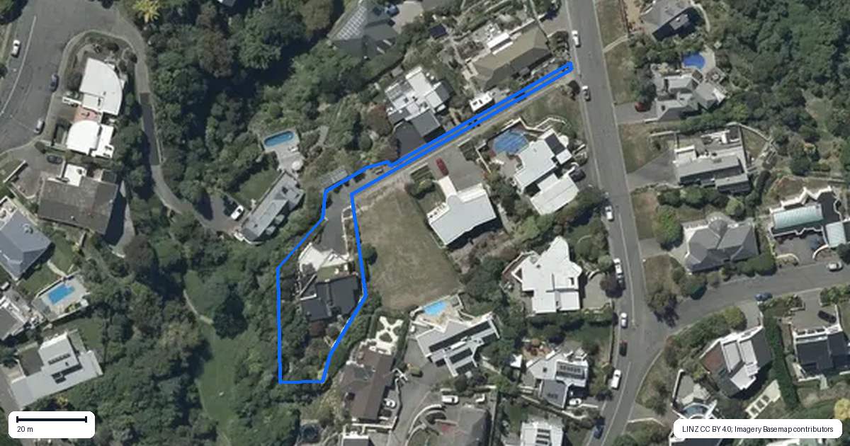 Property context map for 5 Derrynane Lane, Cashmere, Christchurch