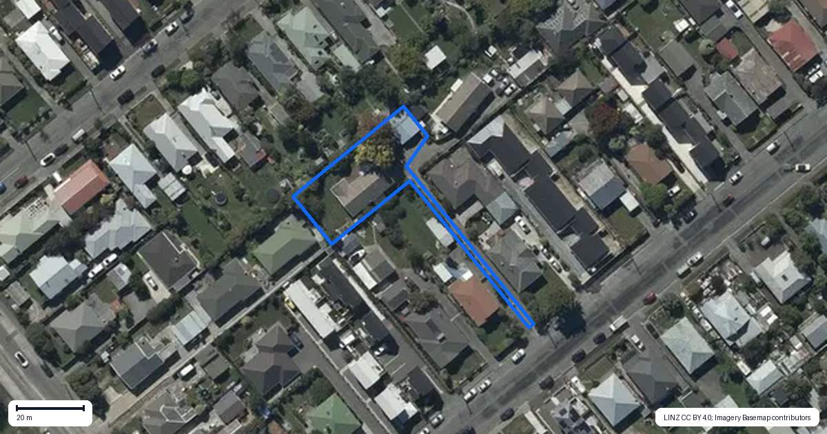 Property context map for 21A Leitch Street, Somerfield, Christchurch