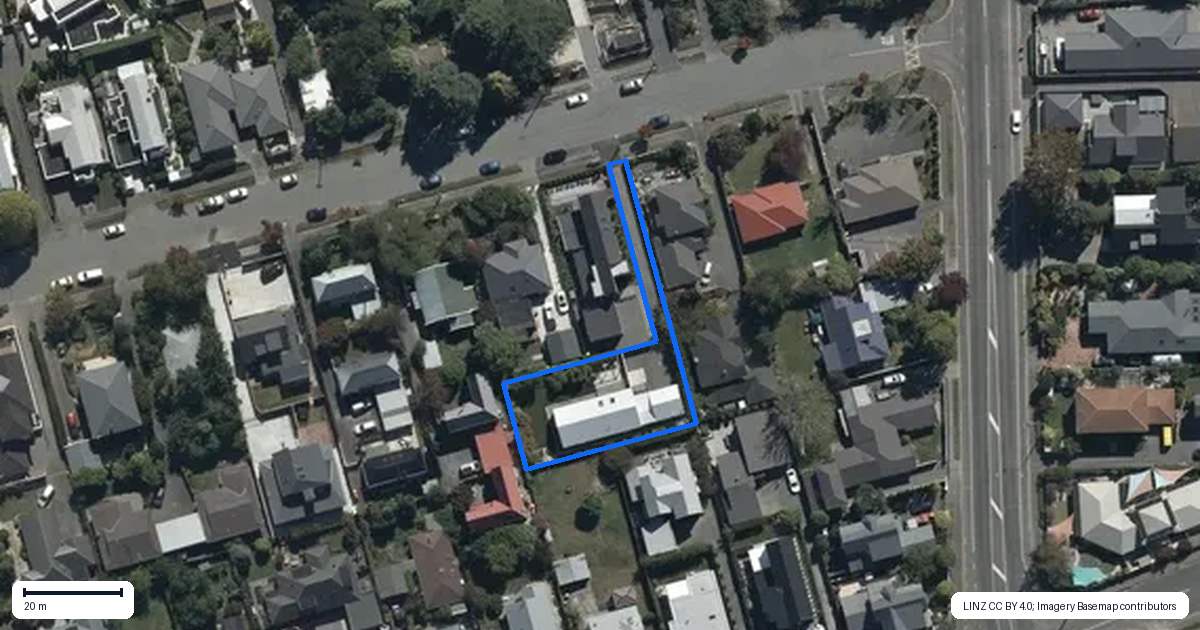 Property context map for 6A Taylors Avenue, Bryndwr, Christchurch