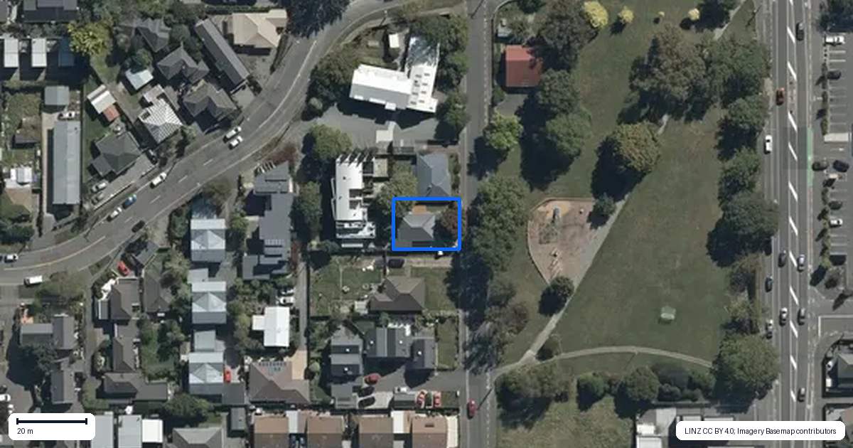 Property context map for 43 Pavitt Street, Richmond, Christchurch