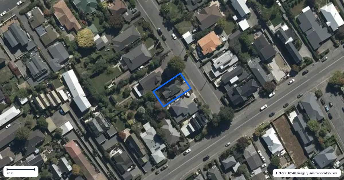 Property context map for 3A Browns Road, St Albans, Christchurch