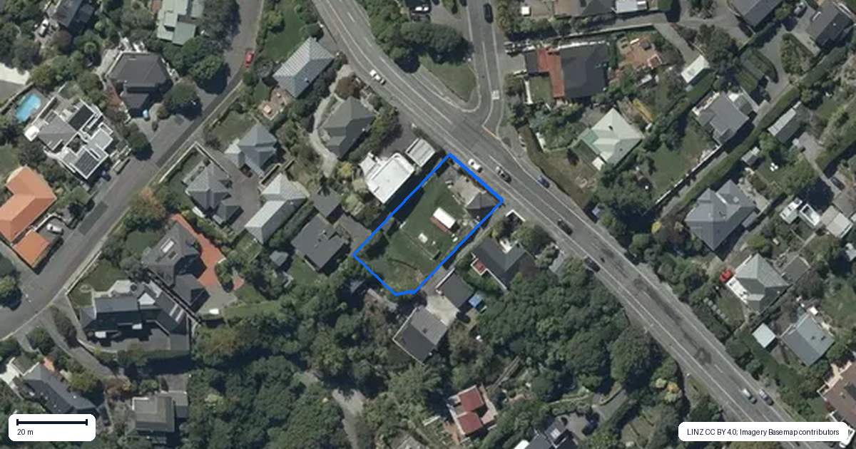 Property context map for 122 Dyers Pass Road, Cashmere, Christchurch