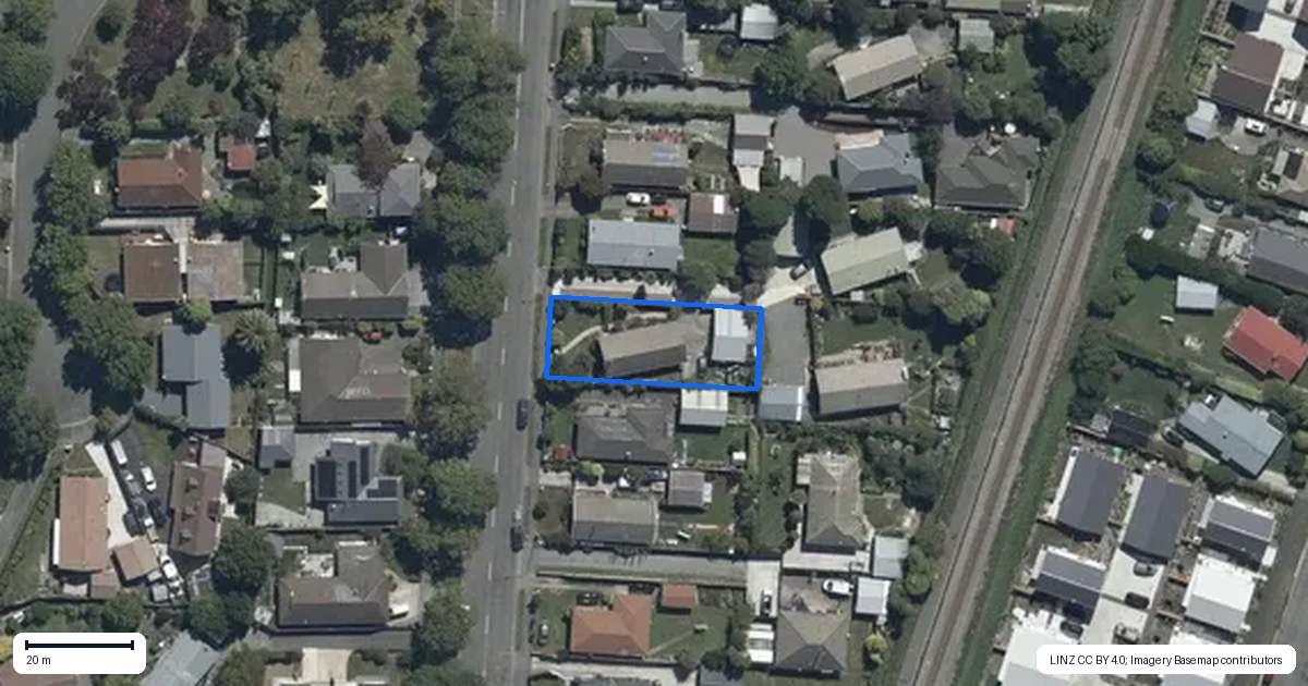 Property context map for 14 Cavendish Road, Casebrook, Christchurch