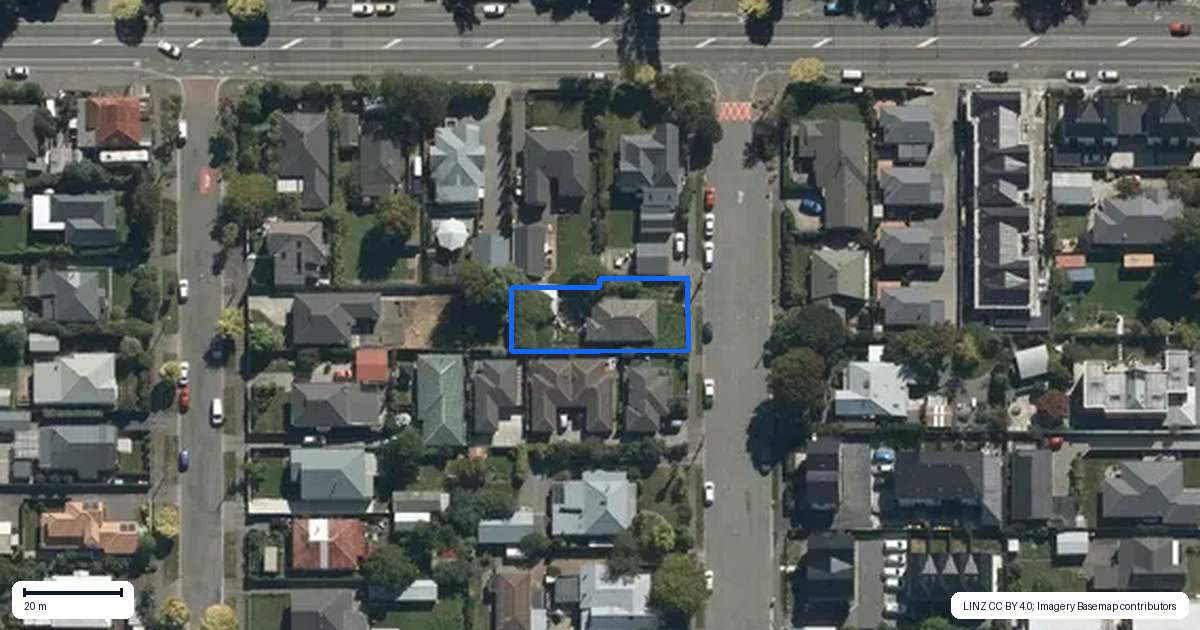 Property context map for 69 Cleveland Street, Edgeware, Christchurch