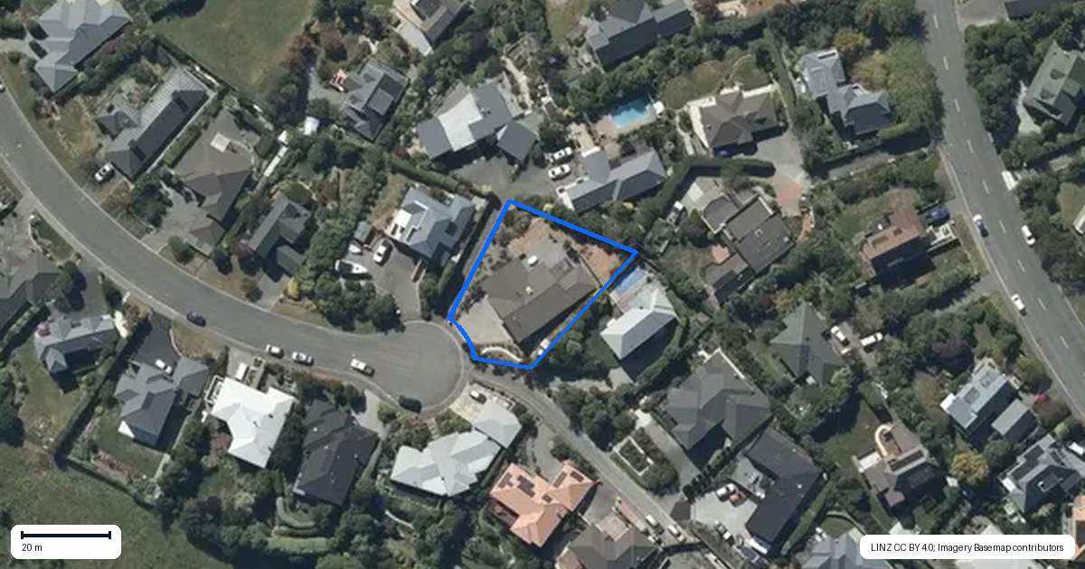 Property context map for 37 Highcrest Heights, Westmorland, Christchurch
