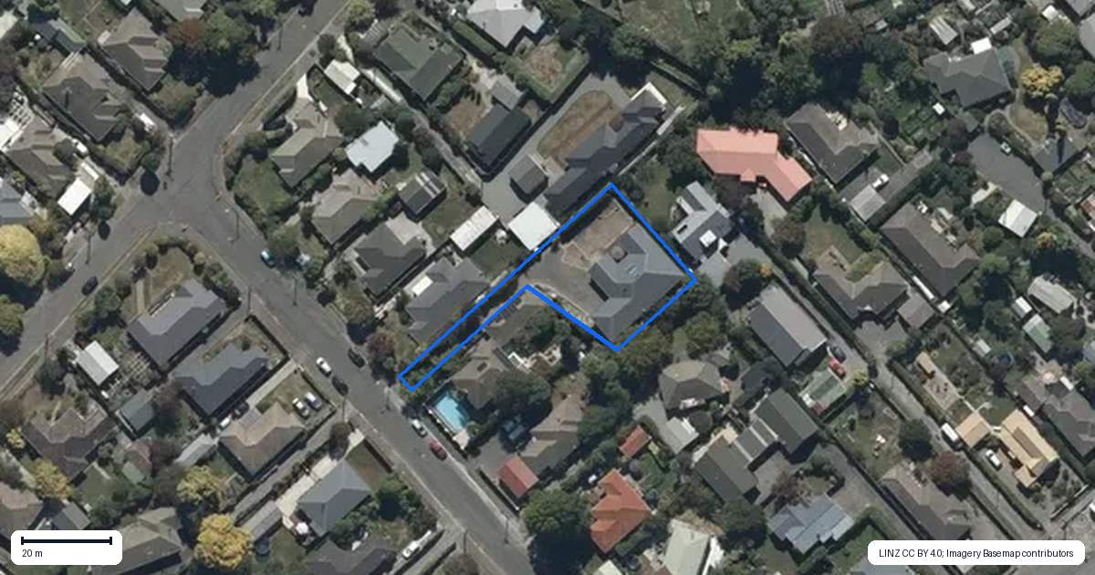 Property context map for 14 Wallace Street, Bryndwr, Christchurch