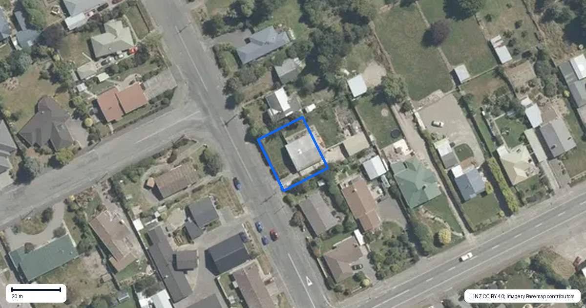 Property context map for 6 Oxford Street, Waimate
