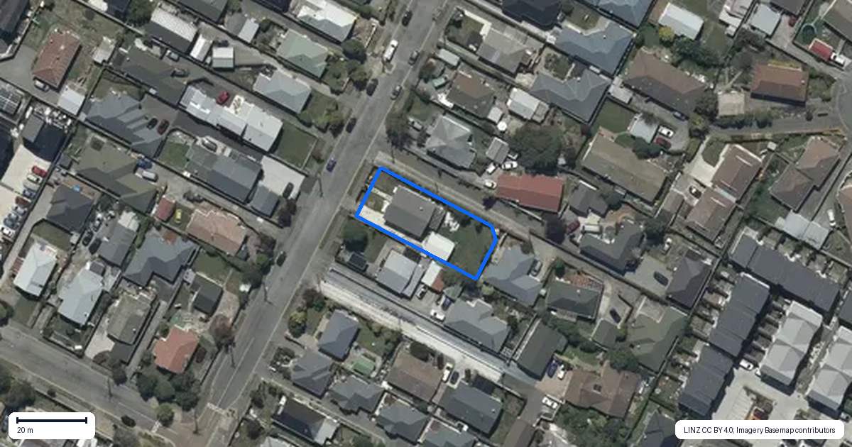 Property context map for 96 Randolph Street, Woolston, Christchurch