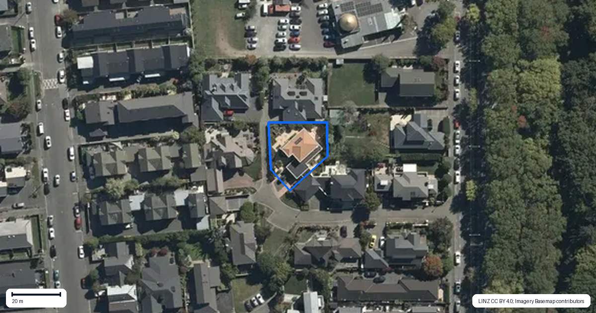 Property context map for 7 Palazzo Lane, Riccarton, Christchurch