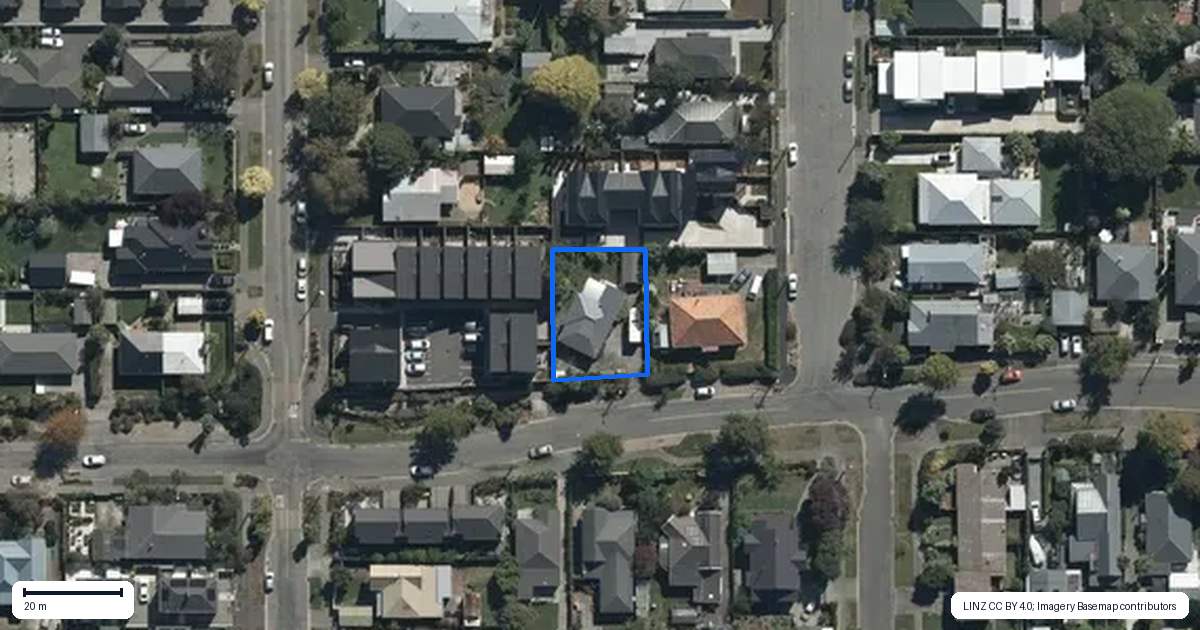 Property context map for 81 Edward Avenue, Edgeware, Christchurch