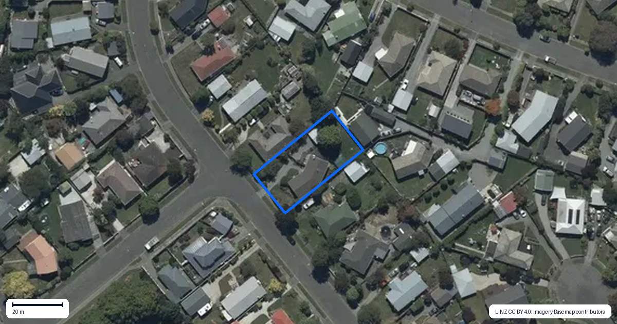Property context map for 16 Harling Avenue, Hillmorton, Christchurch