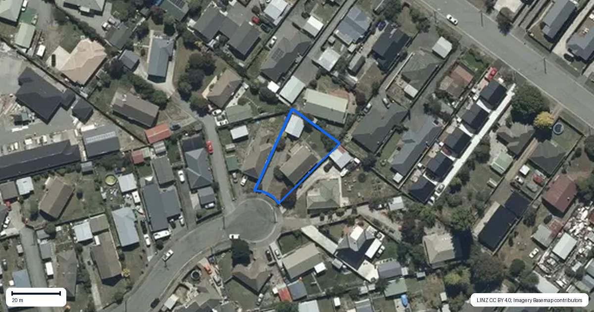 Property context map for 35 Ontario Place, Wainoni, Christchurch