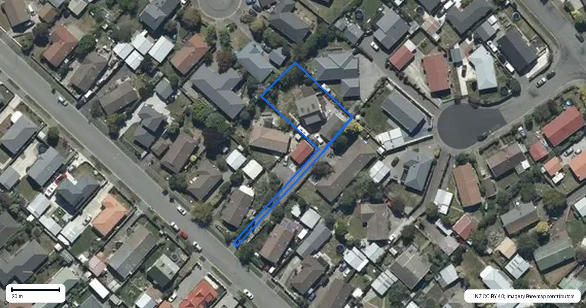 Property context map for 24 Cowes Street, Avondale, Christchurch