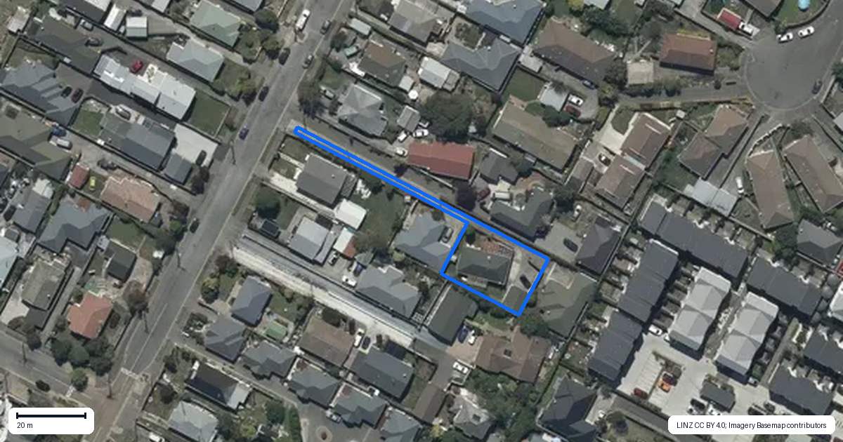 Property context map for 96A Randolph Street, Woolston, Christchurch
