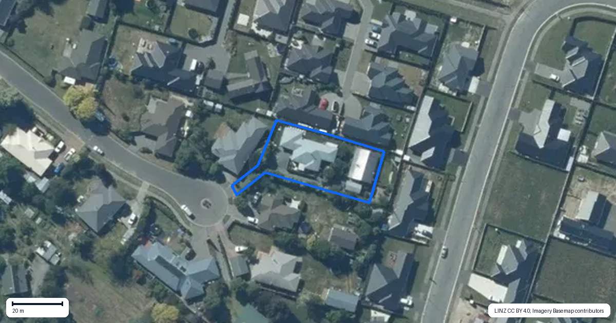 Property context map for 13 Brooker Place, Kirwee